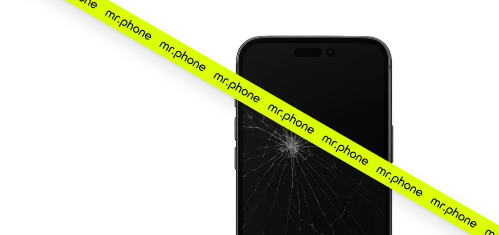 Prasknutý displej telefonu Mrphone